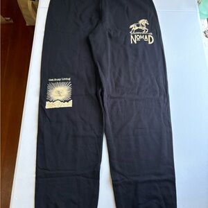 Nomad Black Joggers with Get Busy Living Graphic, size Large